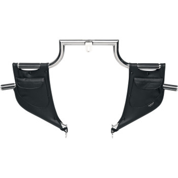 Drag Specialties Plain Lowers for Lindby Highway Bar: 1991-2005 Harley-Davidson FX Models - Black