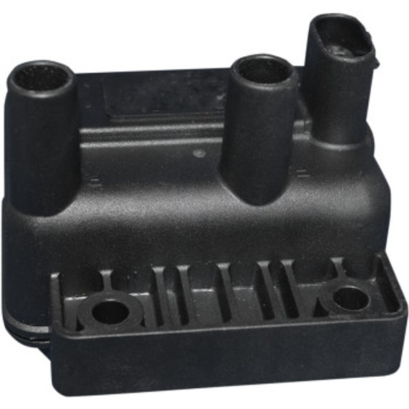 Drag Specialties Dual Fire Ignition Coil: 1999-2001 Harley-Davidson FL Models - 12 Volts - Black