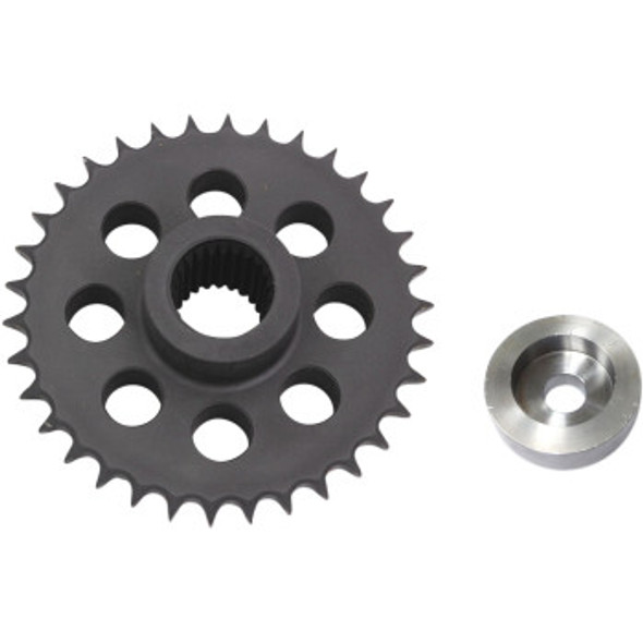 Drag Specialties Solid Primary One-Piece Sprocket Kit: 2017-2022 Harley-Davidson FL Models - Black