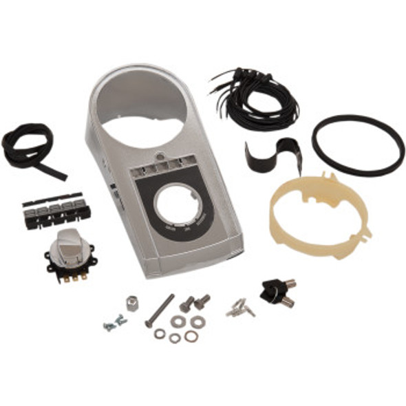 Drag Specialties Electronic Speedometer Dash Kit: 1996-1999 Harley-Davidson FX/FL Models - Chrome