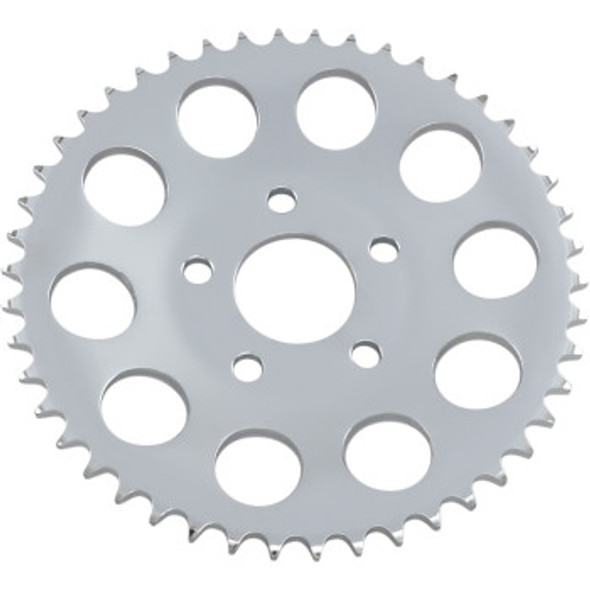 Drag Specialties Rear Wheel Sprocket: 1982-1999 Harley-Davidson FL/FX Models - Dished - Chrome