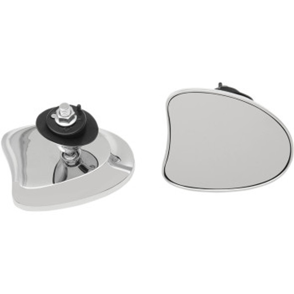 Drag Specialties Deluxe Fairing Mount Mirrors: 2014-2023 Harley-Davidson FL Models - Chrome