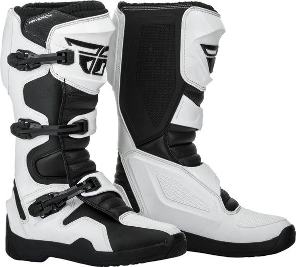 Fly Racing Maverik Boots - White/Black - Size 11 - [Blemish]
