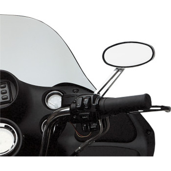 Drag Specialties Stealth II Mirror with Dual Intensity LEDs: 2022-2023 Harley-Davidson Models - Chrome