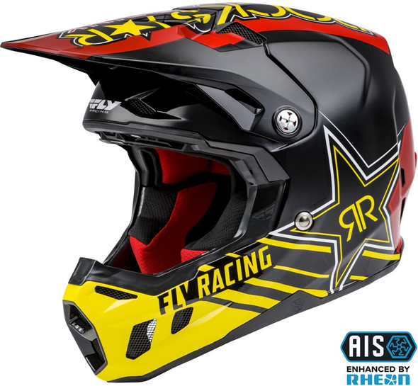 Fly Racing Formula Cc Rockstar Helmet Black/Red/Yellow - Size Small