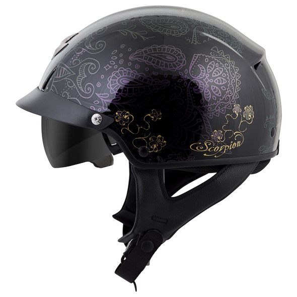 Scorpion EXO-C110 Azalea Helmet - Black/Gold - Medium - [Open Box]