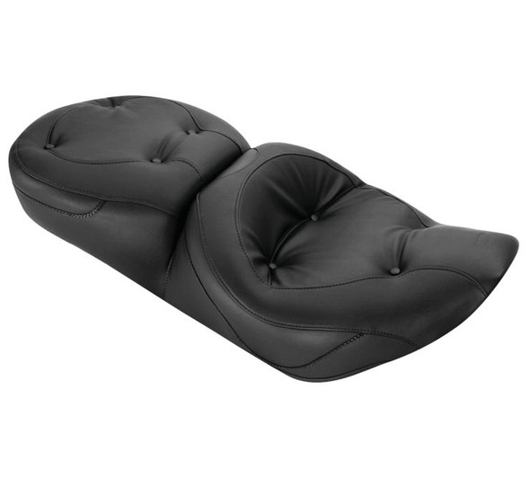 Mustang Plain One-Piece Regal Touring Seat: 1997-2007 Harley-Davidson FL Models - Black - [Blemish]