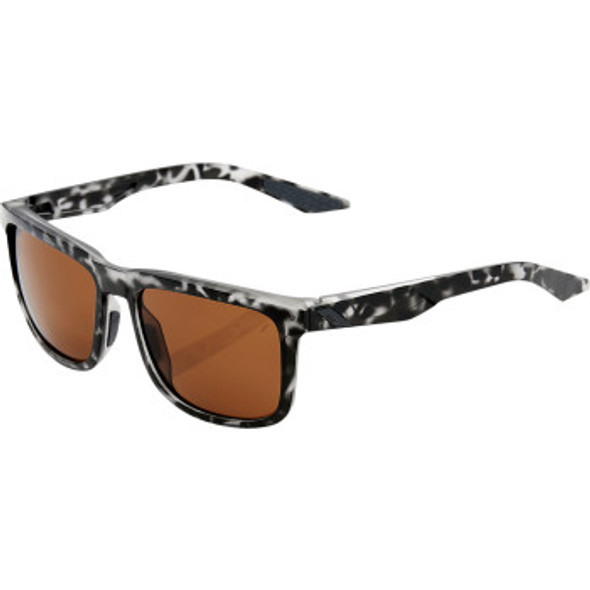 100% Blake Sunglasses - Black Havana - Bronze Lens