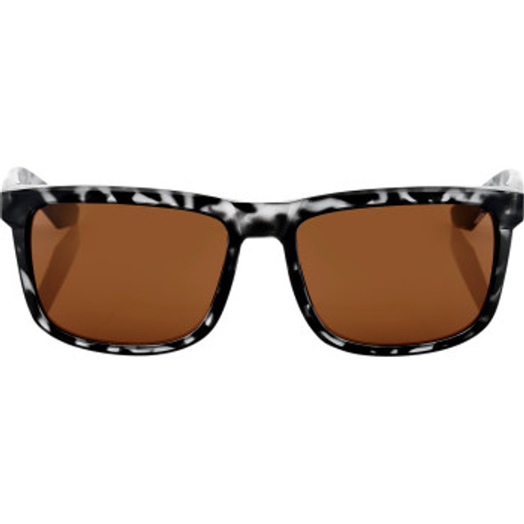 100% Blake Sunglasses - Black Havana - Bronze Lens