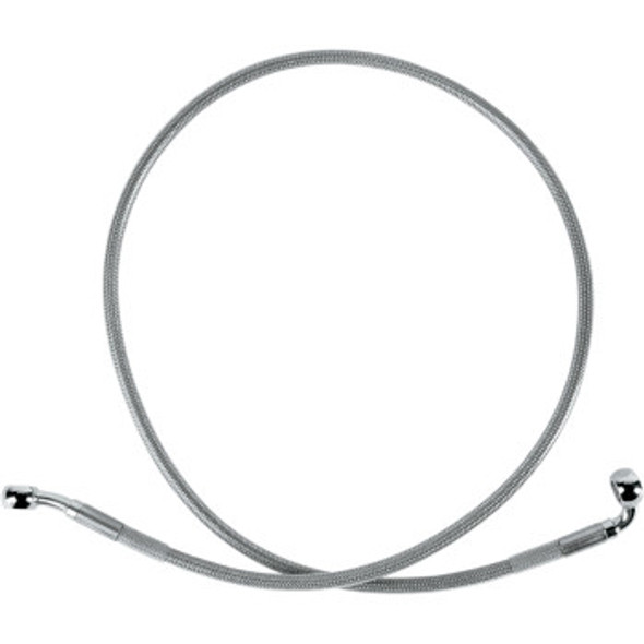 Drag Specialties Front Brake Line Kit: 1999-2005 Harley-Davidson FX Models - Stainless Steel - Front (Upper)