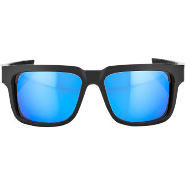 100% Type-S Performance Sunglasses - Black - Blue Mirror Lens