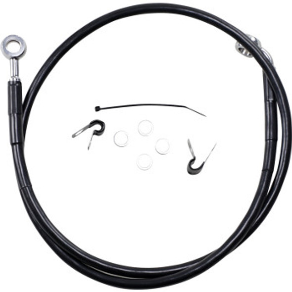 Drag Specialties Brake Line Kit: 2004-2010 Harley-Davidson XL Models - Black - Front (Upper)