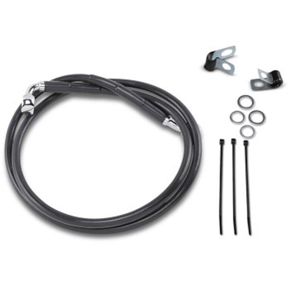 Drag Specialties Front Brake Line Kit: 1988-1999 Harley-Davidson FX Models - Black