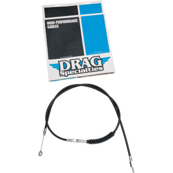 Drag Specialties High-Efficiency Black Vinyl Clutch Cable: 1986-2013 Harley-Davidson Models - Alternate Length