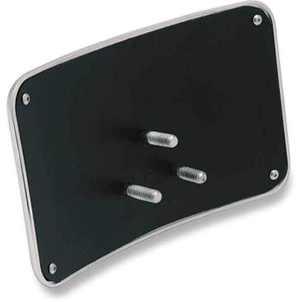 Drag Specialties Small Radius Three-Bolt Style License Plate Mount Assembly: Harley-Davidson Models - Chrome