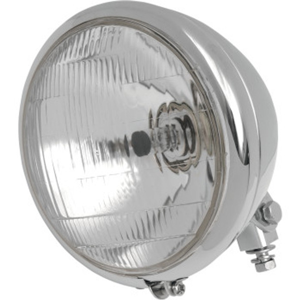 Drag Specialties Custom 6.5" Headlight Assembly: Harley-Davidson Models - Chrome/Clear Lens