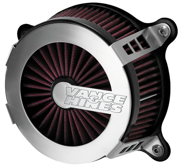 Vance & Hines VO2 Cage Fighter Air Intake: 2017-2023 Harley-Davidson FX/FL Models - Silver