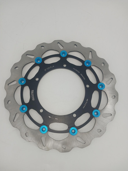 Galfer Front Left Floating Wave Rotor w/ Blue Rivets: 2007-2014