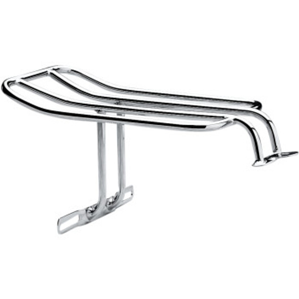 Drag Specialties Fender Luggage Rack: 1976-2000 Harley-Davidson FX Models - Chrome