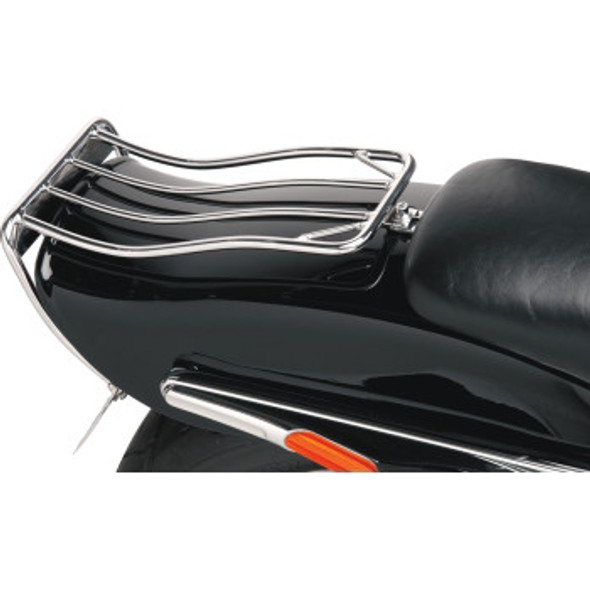 Drag Specialties Bobtail Fender Luggage Rack: 2000-2005 Harley-Davidson Softail Models - Chrome
