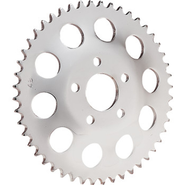 Drag Specialties Rear Wheel Sprocket: 1982-1999 Harley-Davidson FX/FL Models - Chrome - 48 Tooth