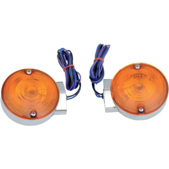 Drag Specialties Replacement Touring Turn Signal Light Kit: 1999-2022 Harley-Davidson Models - Chrome