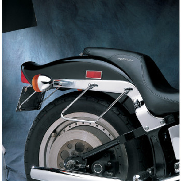Drag Specialties Saddlebag Support Brackets: 1984-1999 Harley-Davidson Softail Models - Chrome