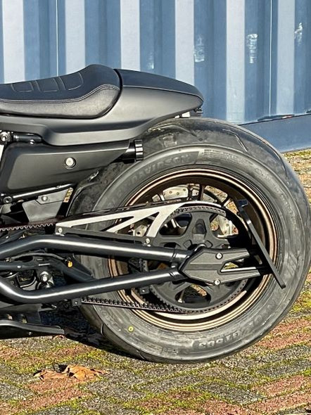 Kodlin USA Belt Guard: 2021-2023 Harley-Davidson Sportster S RH1250S Models - Black - K47298