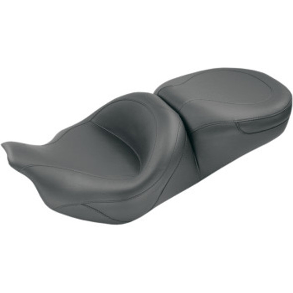 Mustang One-Piece 2-Up Ultra Touring Seat: 2008-2021 Harley-Davidson FL Models - Black - [Blemish]