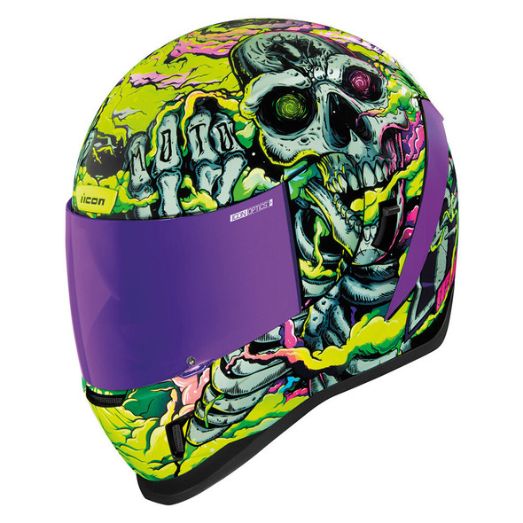 Icon Airform Helmet - Hippy Dippy - Green/Purple