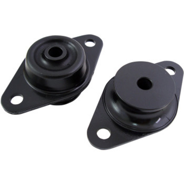 Drag Specialties Motor Mounts: 1980-2008 Harley-Davidson FL/FX Models - Black