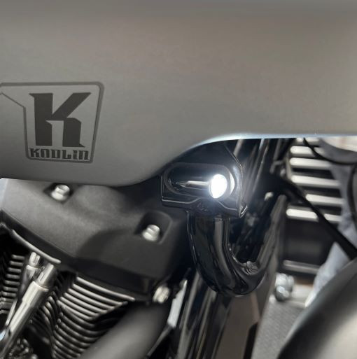 Kodlin USA Elypse 2-1 Turn Signals: 2022-2023 Harley-Davidson Softail Low Rider/El Diablo Models - Black - K68532