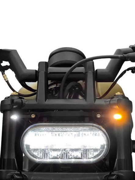 Kodlin USA Elypse 2-1 Turn Signals: 2021-2023 Harley-Davidson Sportster S Models - Black - K68497