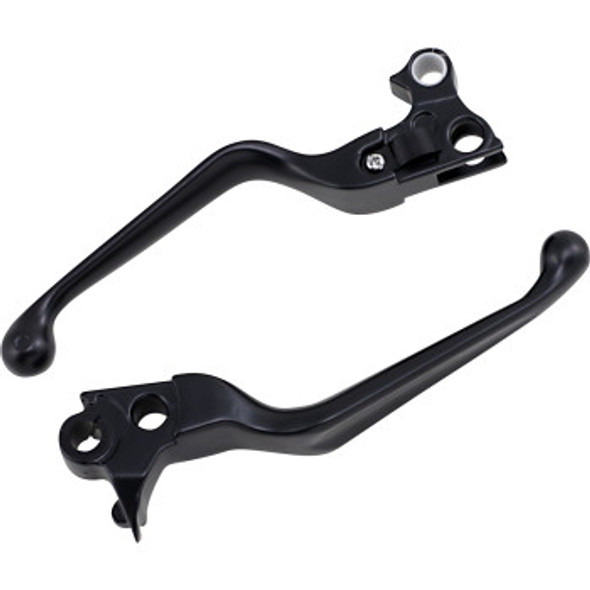 Drag Specialties Wide Blade Lever Set: 1996-2017 Harley-Davidson Models - Black