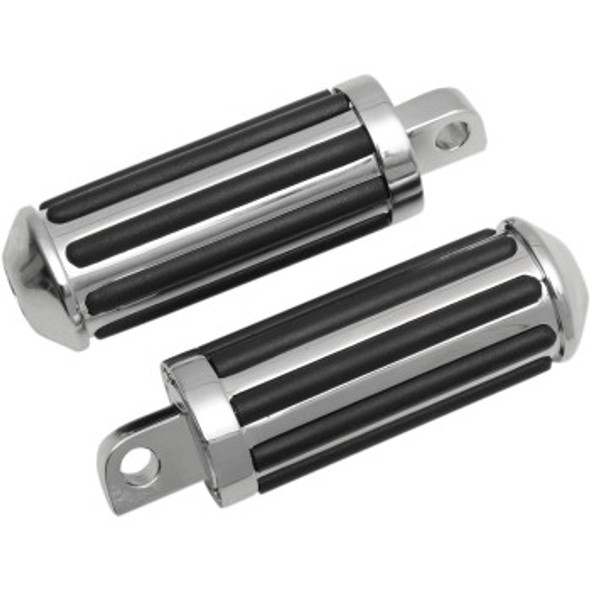 Drag Specialties Rail Foot and Shifter Pegs: Harley-Davidson Models - Black/Chrome - Male Mount