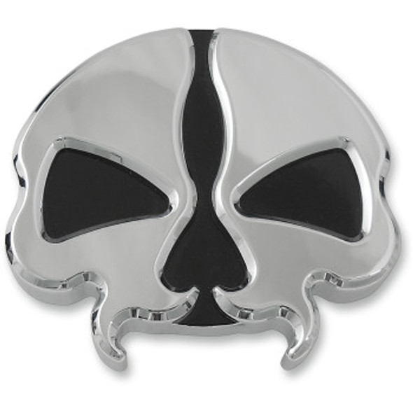 Drag Specialties Split Skull Gas Cap: 1996-2017 Harley-Davidson Models - Vented
