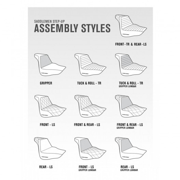 Saddlemen 08-20 FLHR, FLHT, FLHX & FLTR Step-Up Front LS Seat