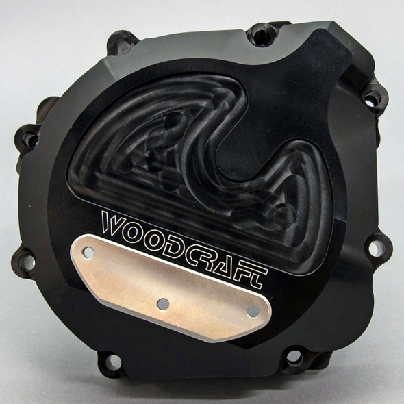 Woodcraft LHS Stator Cover Protector: 1997-2004 Suzuki GSXR 600/750/1000 Models - Stainless Steel