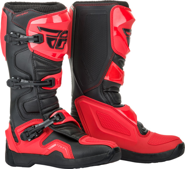 Fly Racing Maverik Boots Red/Black Sz 09 [Blemish]