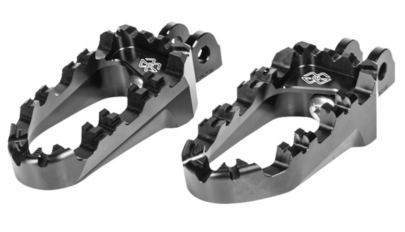 Gilles Tooling Pro-X Enduro Footpegs - Black - Pan America -RGK-121-UF34-SET-B