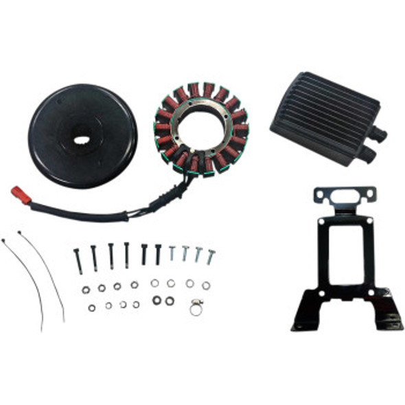 Drag Specialties 54 Amp Charging System: 2009-2016 Harley-Davidson FL Models - Black