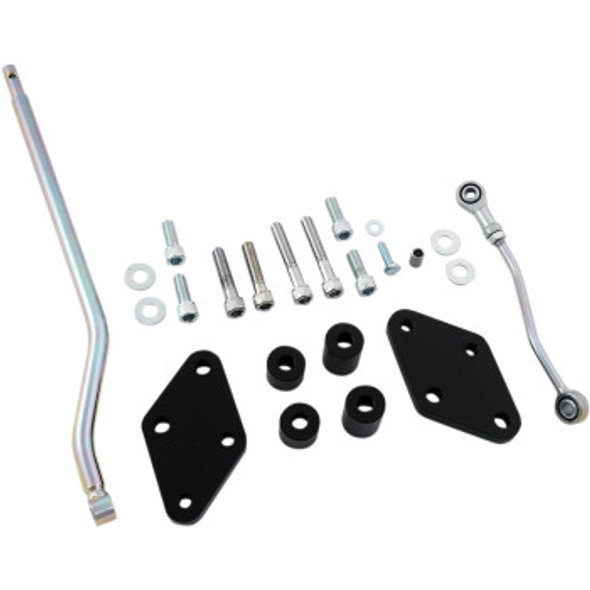 Drag Specialties Forward Control Relocation Kit: 2014-2022 Harley-Davidson XL Models - 2" Rearward - Chrome/Black