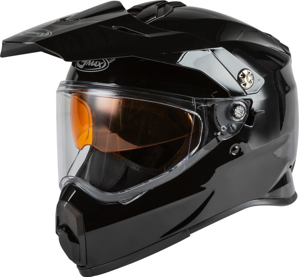 GMAX AT-21S Helmet - Solid Colors - Dual Lens Shield Models - Black - MD