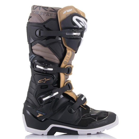 Alpinestars Tech 7 Enduro Drystar Boots - 2023 Model - Black/Gray/Gold - 14 - [Demo]