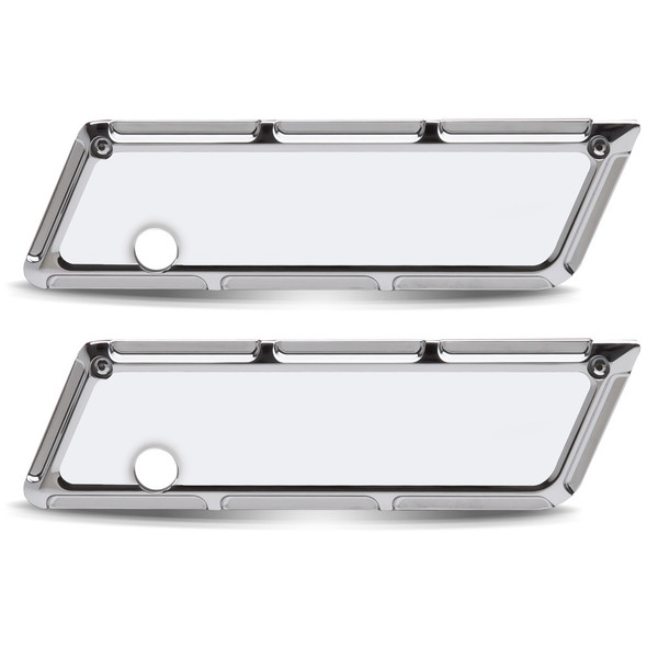 Arlen Ness Beveled Saddlebag Latch Covers - 14-up Harley-Davidson FLT Touring Models - Chrome - 03-535