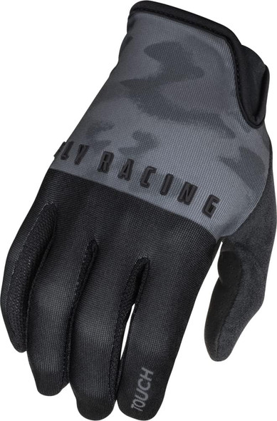 Fly Racing Youth Media Gloves - Black/Grey Camo - Large - 350-0121YL