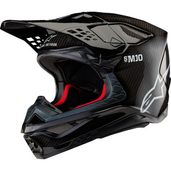 Alpinestars Supertech M10 Helmet - Solid - MIPS - Gloss Black Carbon - LG - [Open Box]