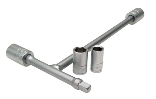 Motion Pro 08-0389 Tri-Drive Mini T-Handle Kit 1/4-inch Drive with 8,10,12,13mm Sockets - [Demo]