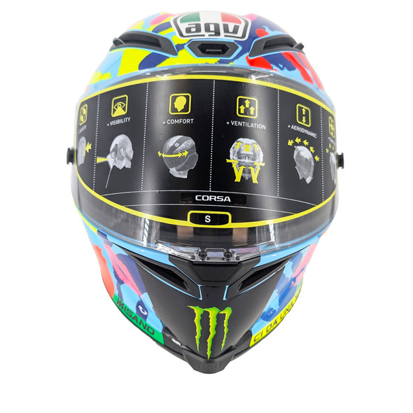 AGV Corsa Limited Edition - Rossi Misano 2014 "Hands" Helmet - Small