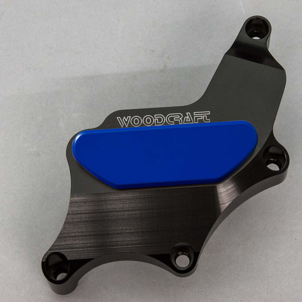 Woodcraft RHS Clutch Cover Protector: 07-25 Honda CBR600RR & 09-22 CBR600RR ABS - Blue Pad